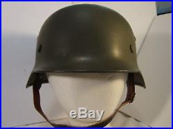 German WW2 M35 Helmet original shell ET66, repro liner