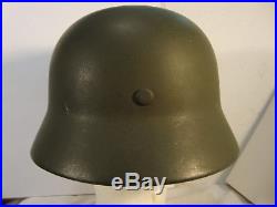 German WW2 M35 Helmet original shell ET66, repro liner