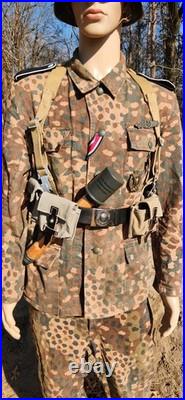 German WW2 M44 Dot Uniform with Eagle and Iron Cross Ribbon