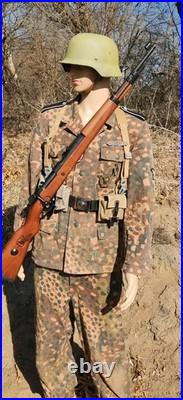 German WW2 M44 Dot Uniform with Eagle and Iron Cross Ribbon