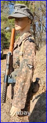 German WW2 M44 Dot Uniform with Eagle and Iron Cross Ribbon