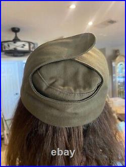 German WW2 Military Garrison Hat, Green, made in Germany- amazing condition