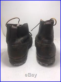 German WW2 Mountian Troop Leather Boots Size 11 Hob Nail Post War Swiss Made