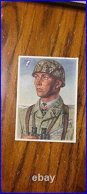 German WW2 Paratrooper (Fallschirmjager) Signed Placard By Major Walter Koch