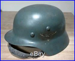 German WW2 Repro Helmet Repro Paint Liner And Chin Strap