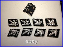 German WW2 Waffen Officer Collar Tabs Collection of (5 sets)