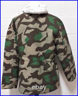 German WW2 reversible padded splinter jacket white size XXL excellent repro