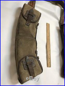 German WWII 1938 MG 13 Carry Pouches with Neck Strap and 8 (empty) Magazines
