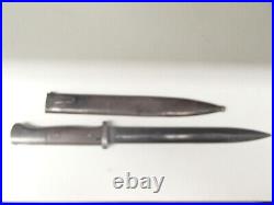 German WWII 98 1935 G Date Gebruder Heller Bayonet and Scabbard S178G 2812H