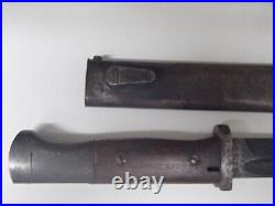 German WWII 98 1935 G Date Gebruder Heller Bayonet and Scabbard S178G 2812H