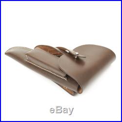 German WWII Browning High-Power Pistol Holster- Dark Brown Genuine Leather