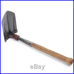 German WWII Folding Shovel Klappspaten (Foldable Spade) with Leather Carry Cover