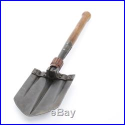 German WWII Folding Shovel Klappspaten (Foldable Spade) with Leather Carry Cover