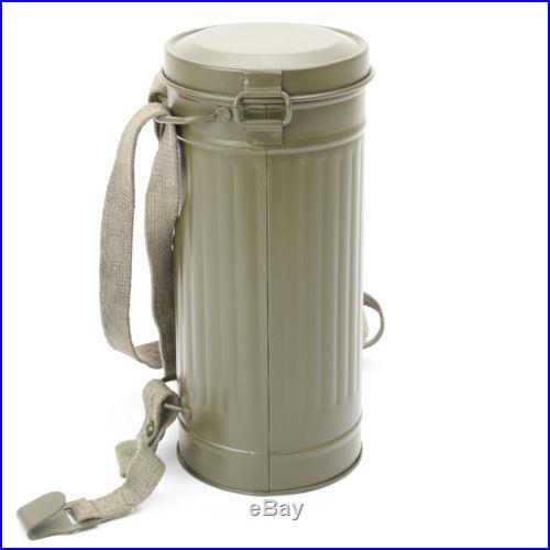 German WWII M38 Gas Mask Can with Carry Straps
