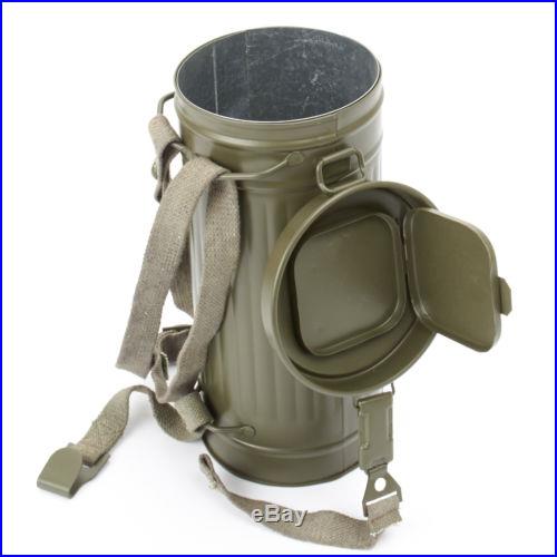 German WWII M38 Gas Mask Can with Carry Straps