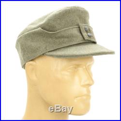 German WWII M43 Cap in Field Grey Wool- Size 7.50 (60 cm)- M43, M1943