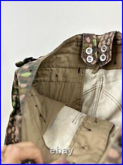 German WWII Pants Men's 32x28 Camo 44 dot Replica Soldier Uniform Field Rare