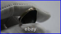 German WWII Real Solid Silver 800 LUFTWAFFE ENAMEL SILVER Size 11 11.5