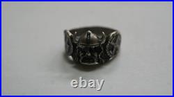 German WWII Real Solid Silver 800 Ring VIKING Rings Size 21