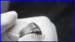 German WWII Real Solid Silver 800 Ring West Wall Honor Rings Size 11 -11.5