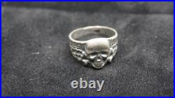 German WWII Real Solid Silver 800 Ring West Wall Honor Rings Size 11 -11.5