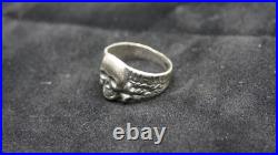 German WWII Real Solid Silver 800 Ring West Wall Honor Rings Size 11 -11.5