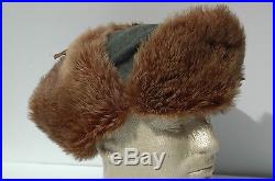 German WWII Reproduction Army Winter Rabbit Fur cap WELL MADE