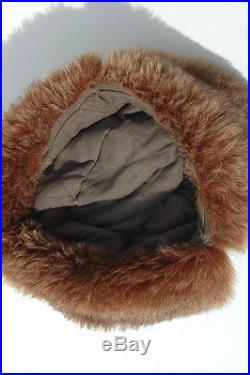 German WWII Reproduction Army Winter Rabbit Fur cap WELL MADE