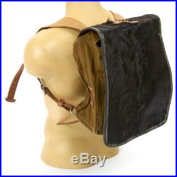 German WWII Tornister 34 Cowhide Backpack with Shoulder Straps