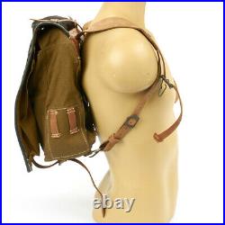 German WWII Tornister 34 Cowhide Backpack with Shoulder Straps