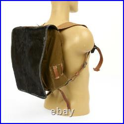 German WWII Tornister 34 Cowhide Backpack with Shoulder Straps