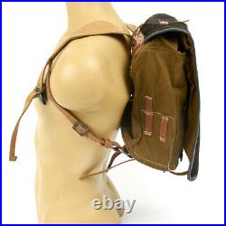 German WWII Tornister 34 Cowhide Backpack with Shoulder Straps