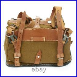 German WWII Tornister 34 Cowhide Backpack with Shoulder Straps