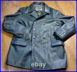 German WW 2 Kriegsmarine Navy Officer's U Boat Leather Jacket Noble House XL