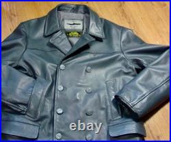 German WW 2 Kriegsmarine Navy Officer's U Boat Leather Jacket Noble House XL