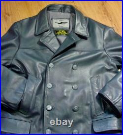 German WW 2 Kriegsmarine Navy Officer's U Boat Leather Jacket Noble House XL