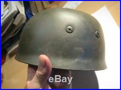 German WW II steel helmet of paratrooper air-borne air force stamps inside rare