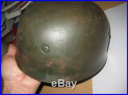 German WW II steel helmet of paratrooper air-borne air force stamps inside rare