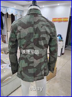 German Wh M43 Spring Splinter Camo Tunic Jacket Pants Wwii Repro Suit Size XL