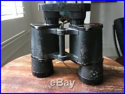 German World War II Zeiss Binoculars, with case (black), 10x50