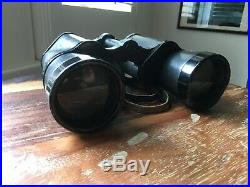German World War II Zeiss Binoculars, with case (black), 10x50