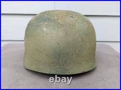 German Ww2 M38 Paratrooper 6 Fallschirmjager Regiment Helmet Hand Aged Camo Fjr6