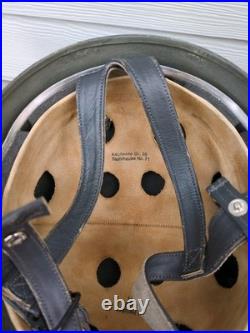 German Ww2 M38 Paratrooper 6 Fallschirmjager Regiment Helmet Hand Aged Camo Fjr6