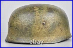 German Ww2 M38 Paratrooper 6 Fallschirmjager Regiment Helmet Hand Aged Camo Fjr6