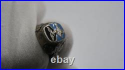 German Wwii Luftwaffe Enamel Silver 800 Ring