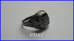 German Wwii Luftwaffe Enamel Silver 800 Ring German Wwii Luftwaffe Enamel Silver 800 Ring