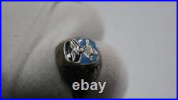 German Wwii Luftwaffe Enamel Silver 800 Ring German Wwii Luftwaffe Enamel Silver 800 Ring