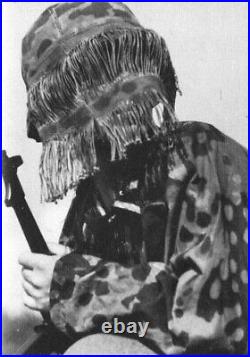 German army ww2 elite sniper face veil reproduction printed band version