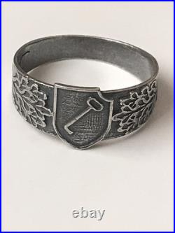 German silver ring. World War II