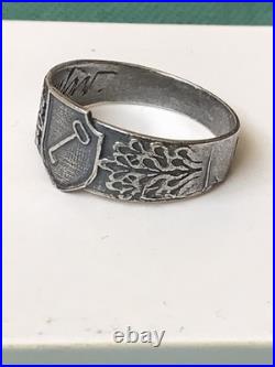 German silver ring. World War II